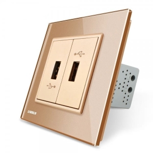 Priza dubla USB Livolo cu...