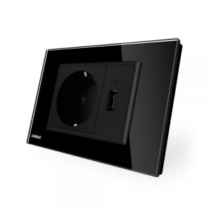 Priza simpla cu USB Livolo...