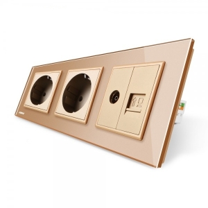 Priza tripla Livolo cu rama...