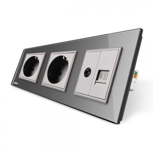 Priza tripla Livolo cu rama...