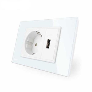 Priza simpla cu USB Livolo...