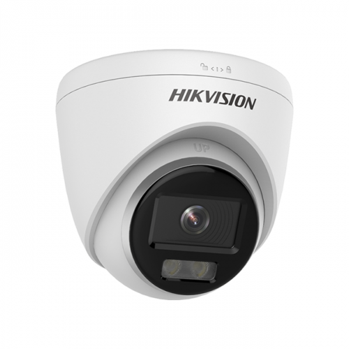 Camera supraveghere IP Dome Hikvision ColorVu Lite, 2 MP, lumina alba 30 m, 2.8 mm, PoE, DS-2CD1327G0-L-2.8MM