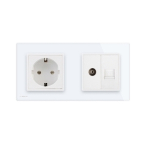 Priza dubla Livolo cu rama...