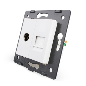 Priza dubla TV + telefon...