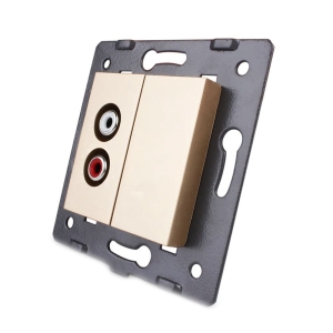 Priza audio Livolo, Auriu,...