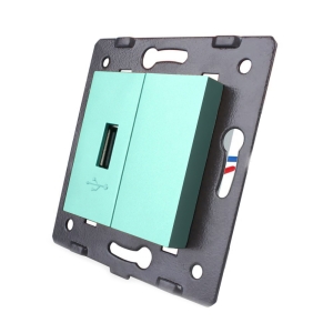 Priza USB Livolo, Verde,...