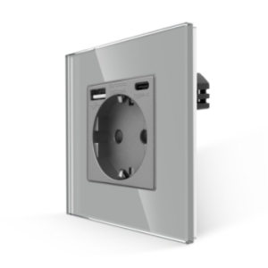 Priza Simpla + USB-A +...