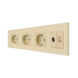 Priza Tripla Schuko + TV +...