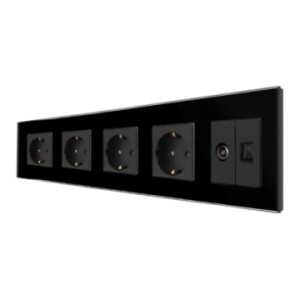 Priza Cvadrupla Schuko + TV...