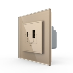 Priza USB-A + USB-C cu Rama...