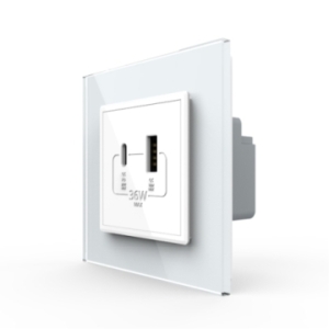 Priza USB-A + USB-C cu Rama...