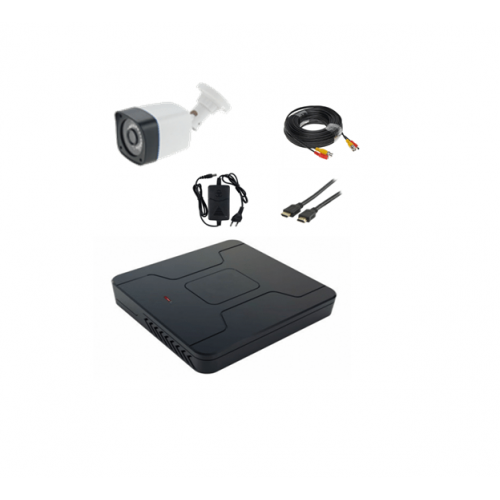 Kit 1 camera supraveghere Full HD 1080p, Exterior + DVR 5MP 4 canale